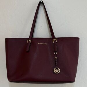 Michael Kors Maroon Tote Bag